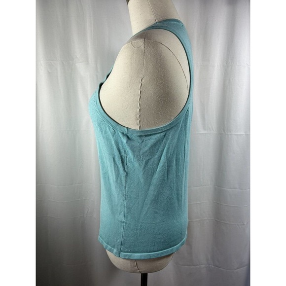Lilly Pulitzer Silk and spandex turquoise blue tank size Medium - Picture 2 of 7